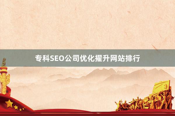 专科SEO公司优化擢升网站排行